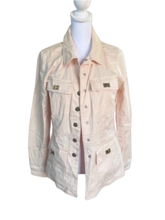 White House Black Market Jackets & Blazers - White House Black Market Pink Utility Jacket